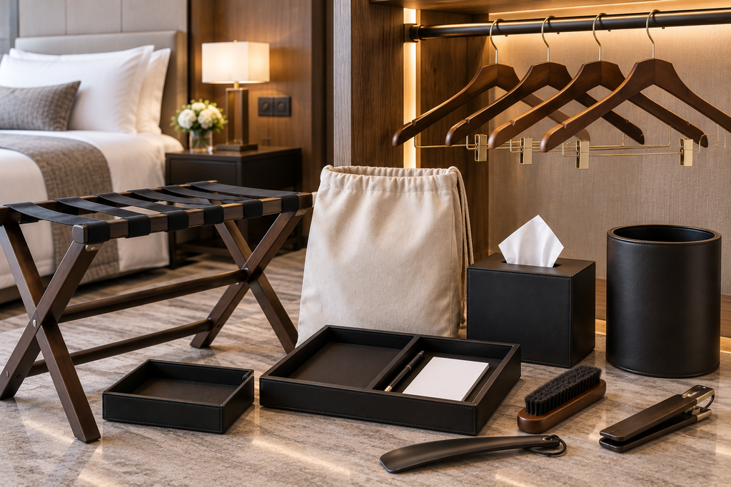 Hotel guestroom in-room accessories