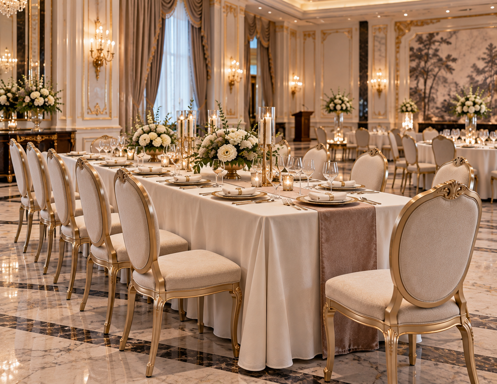 Custom hotel banquet chairs for ballrooms and event venues