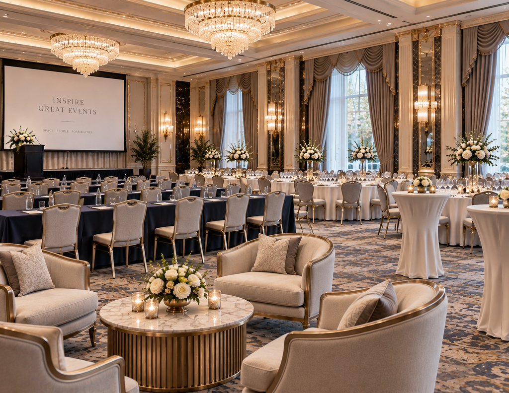 Flexible hotel event furniture for conferences and special events
