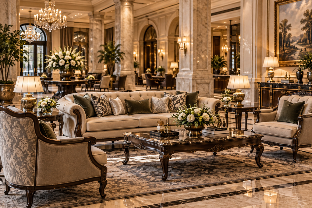 Custom hotel public area furniture for luxury hotel lobby