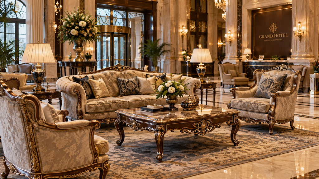Custom hotel lobby lounge furniture by KUANGYU